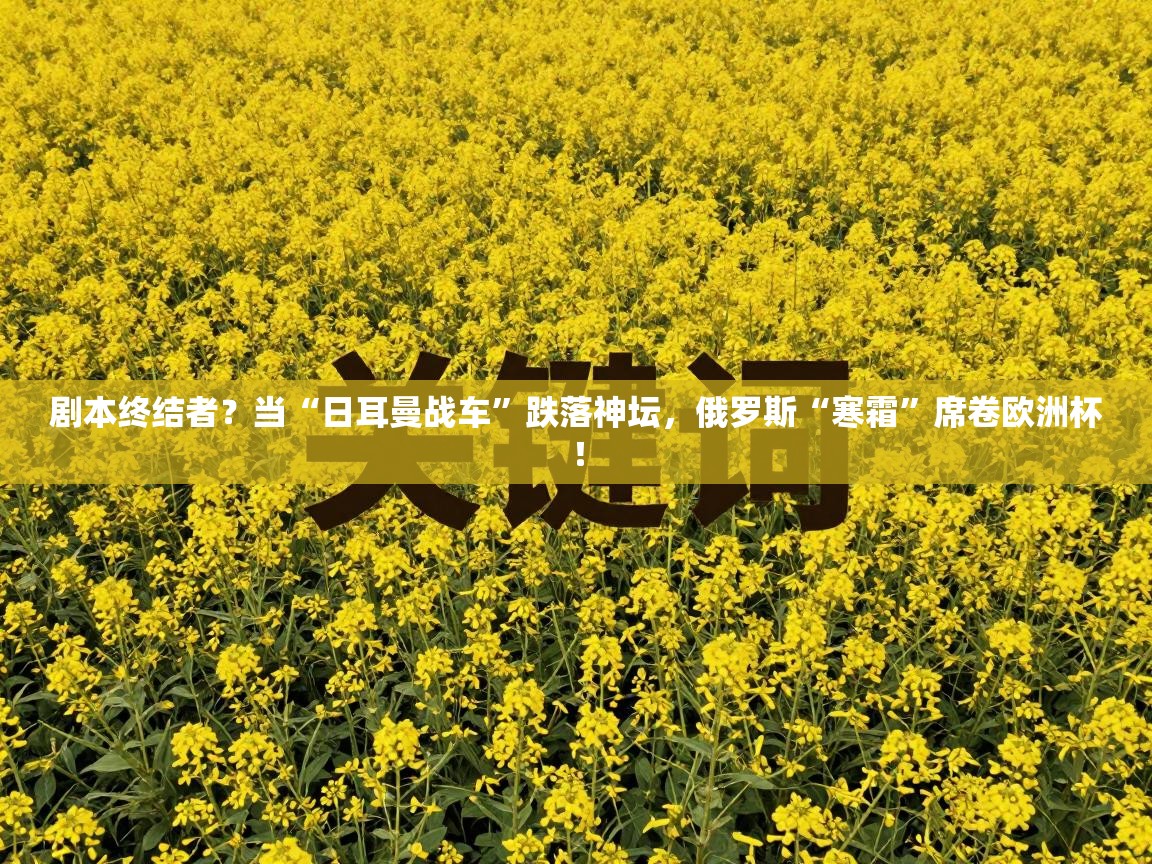 剧本终结者?当“日耳曼战车”跌落神坛,俄罗斯“寒霜”席卷欧洲杯! 第1张